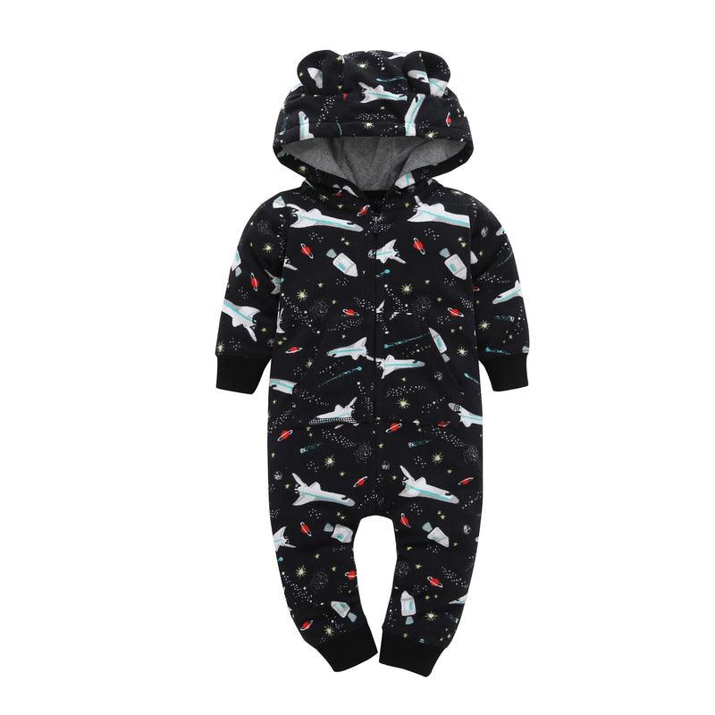 Baby Long-Sleeved Polar Fleece Romper - Twinklee