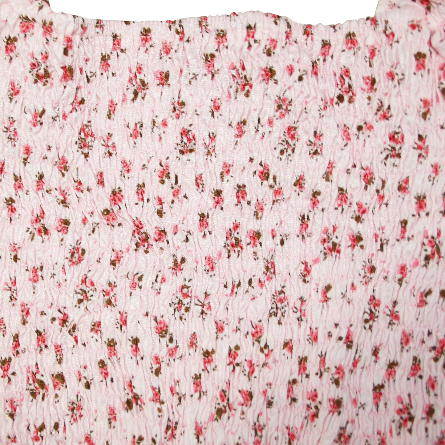 Vestidos de princesa a juego con manga farol y estampado floral rosa6