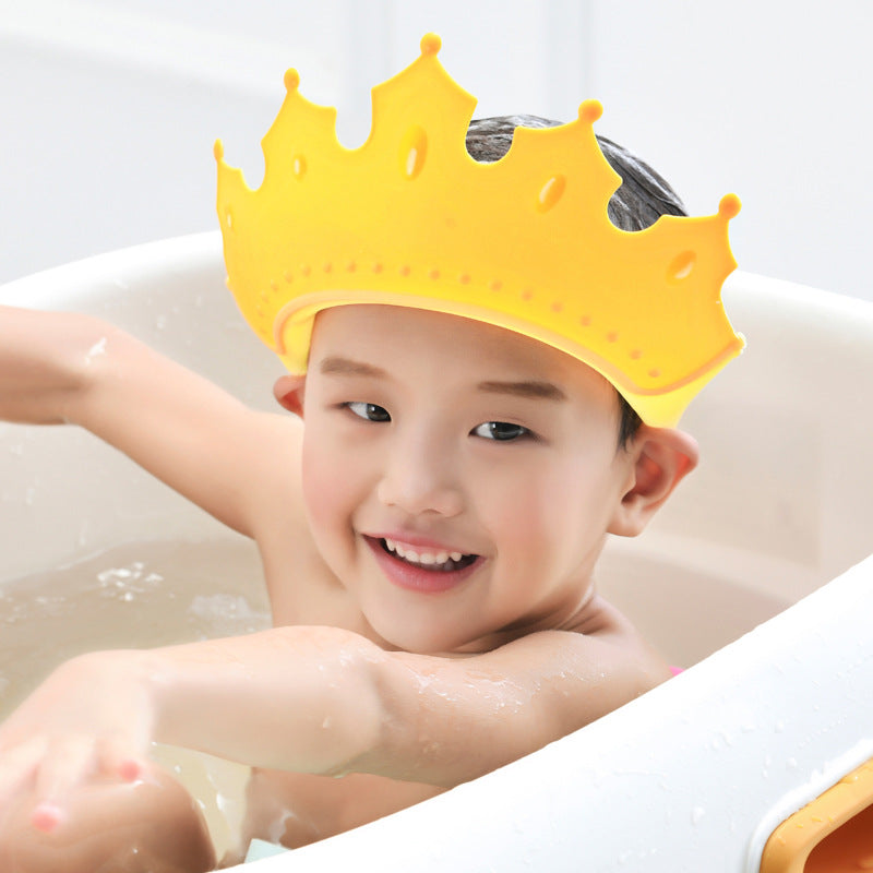 Leaf / Crown Shape Adjustable Shower / Shampoo Cap for Adult and Baby