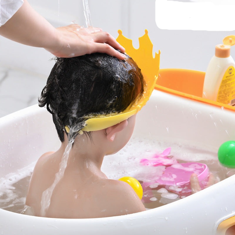 Leaf / Crown Shape Adjustable Shower / Shampoo Cap for Adult and Baby