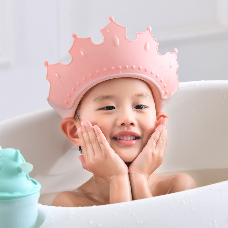 Leaf / Crown Shape Adjustable Shower / Shampoo Cap for Adult and Baby