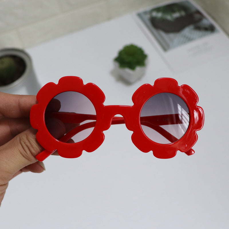 نظارة شمسيه حماية من الأشعة فوق البنفسجية على شكل زهرة