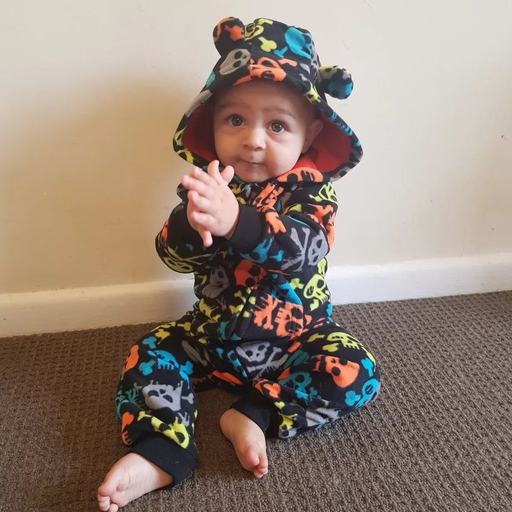 Baby Long-Sleeved Polar Fleece Romper