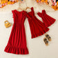 Solid Color Sleeveless Dress for Mom and Daughter