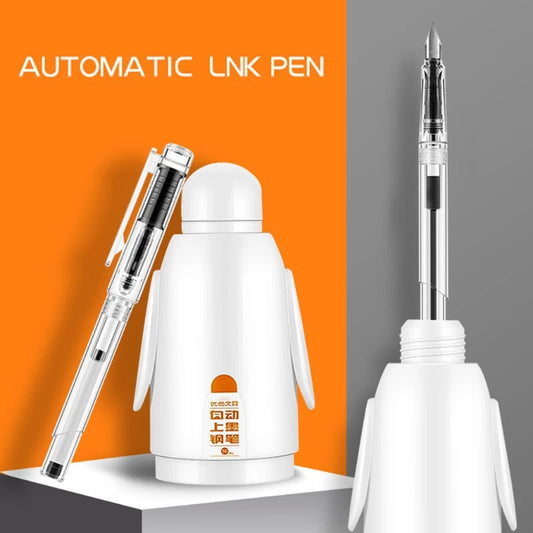 Automatic inking Ink-absorbing Fountain Pen